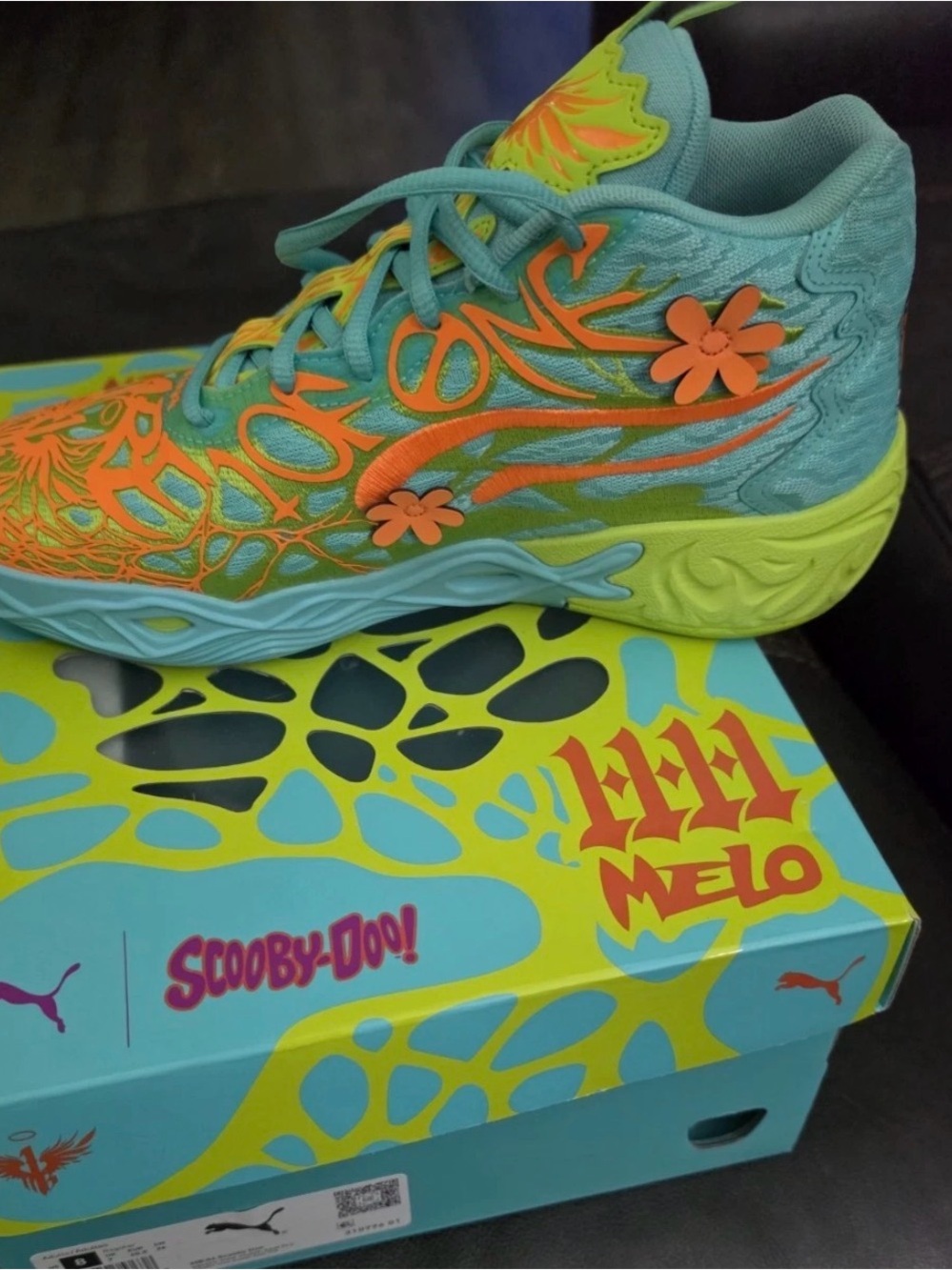 PUMA Scooby-Doo x MB.04 Mystery Machine Blue Mid Top Cushioned Authenticity cert